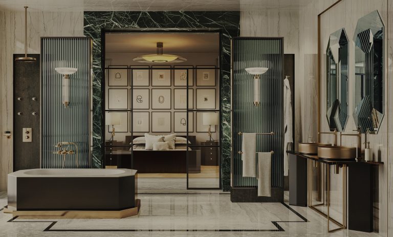 Luxury bathroom with a freestanding bath