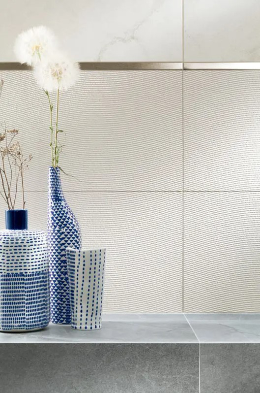 Porcelain Stone wall tiles - Organic Matt Wave Decor