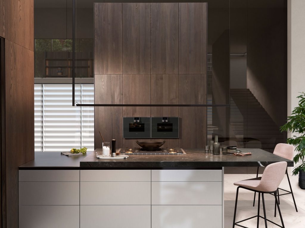 Handleless German Leicht kitchen in matt finish